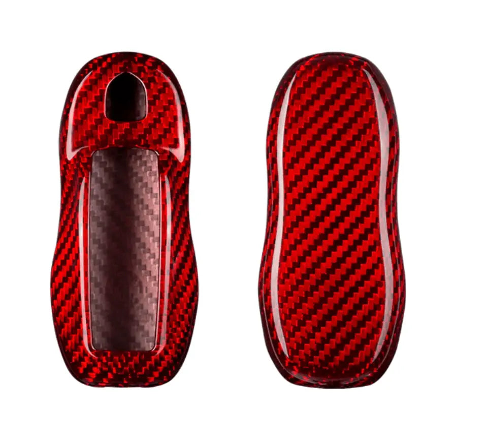 Porsche carbon fiber key fob cover, view 3