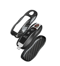 Porsche carbon fiber key fob cover, view 4