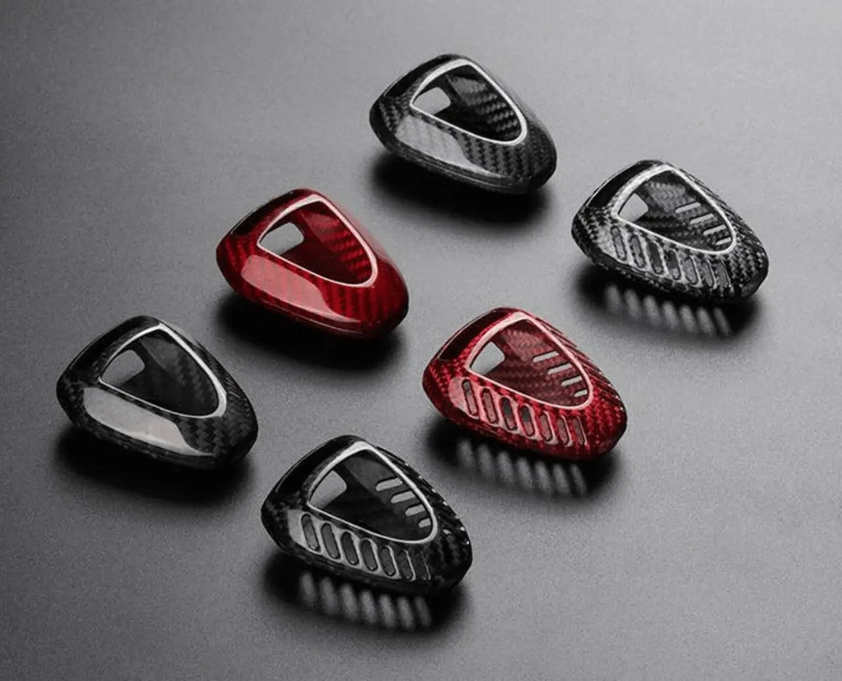 Porsche carbon fiber key fob cover, view 6