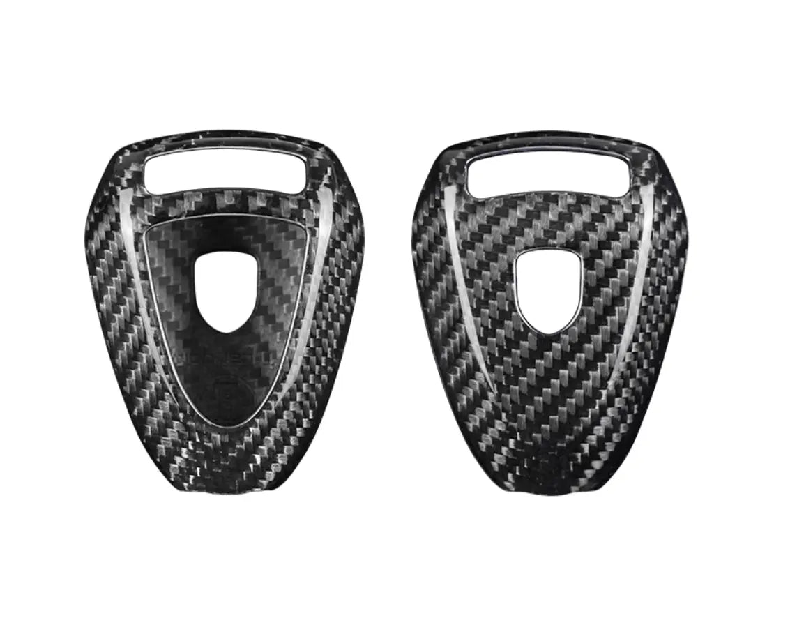 Porsche carbon fiber key fob cover, view 4
