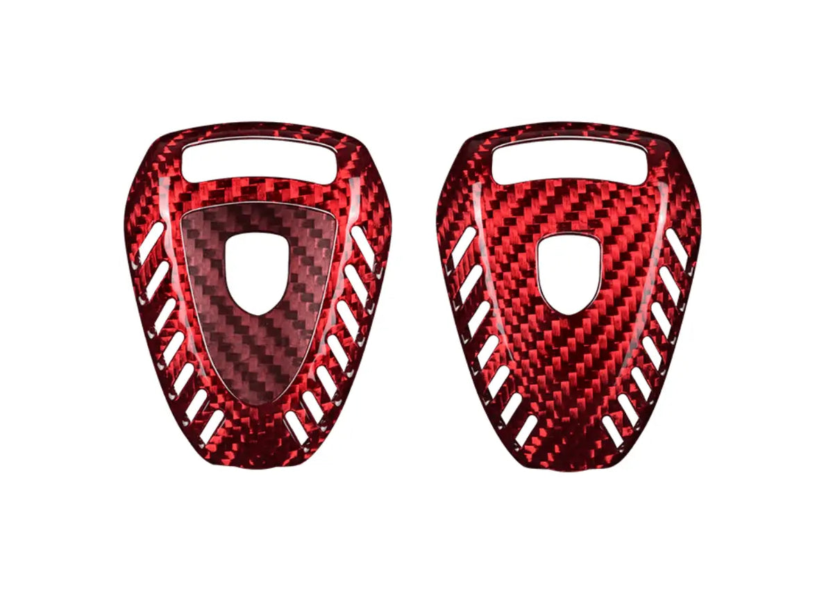 Porsche carbon fiber key fob cover, view 8