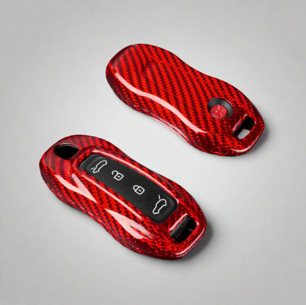 Porsche Carbon Fiber Key Fob Case – Real Carbon | MACAN EV KEY - Jonparts