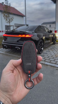 Audi Alcantara suede key fob cover, video