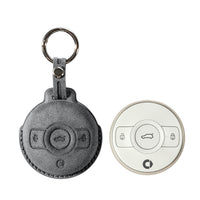 Smart key fob cover in suede-look microfiber