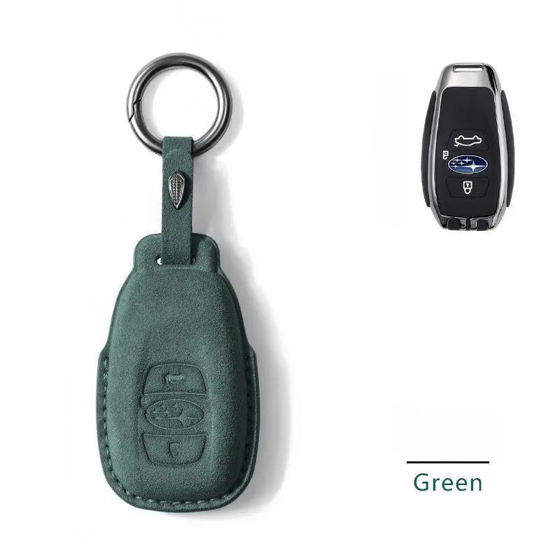 Subaru Alcantara suede key fob cover, view 4