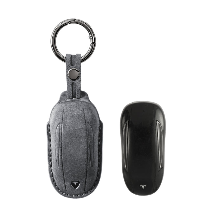 Tesla key fob cover in suede-look microfiber - Type B (X)