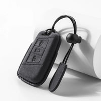 Volkswagen Alcantara suede key fob cover in dark grey, view 2