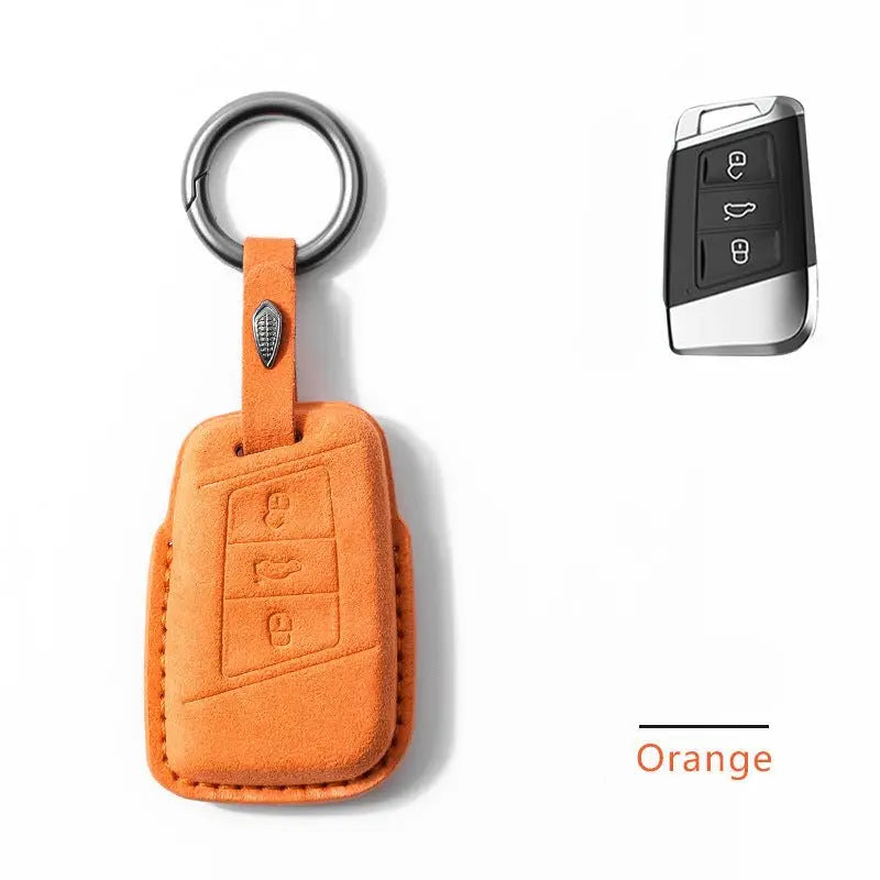 Volkswagen Alcantara suede key fob cover, view 4