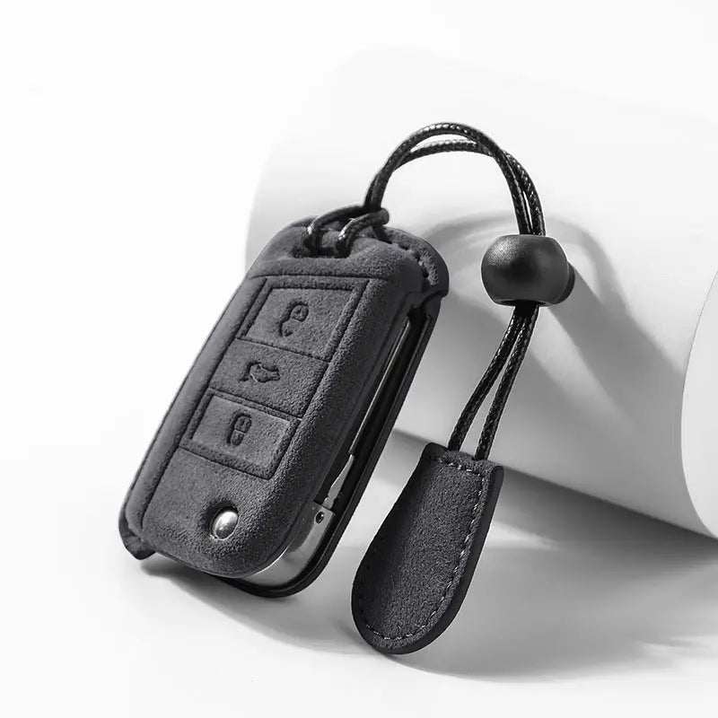 Volkswagen key fob cover in Alcantara suede - Type D