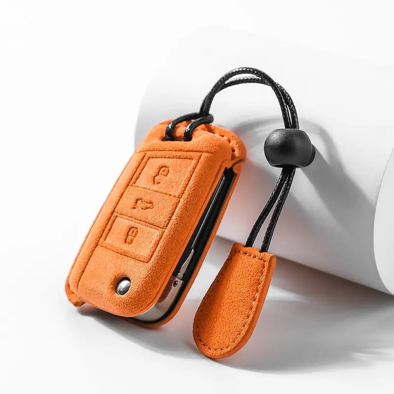 Volkswagen Alcantara suede key fob cover, view 5