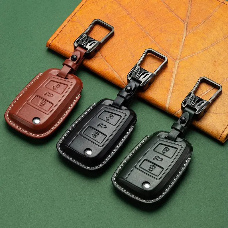 Volkswagen leather key fob cover, view 6