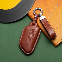 Volkswagen leather key fob cover in brown
