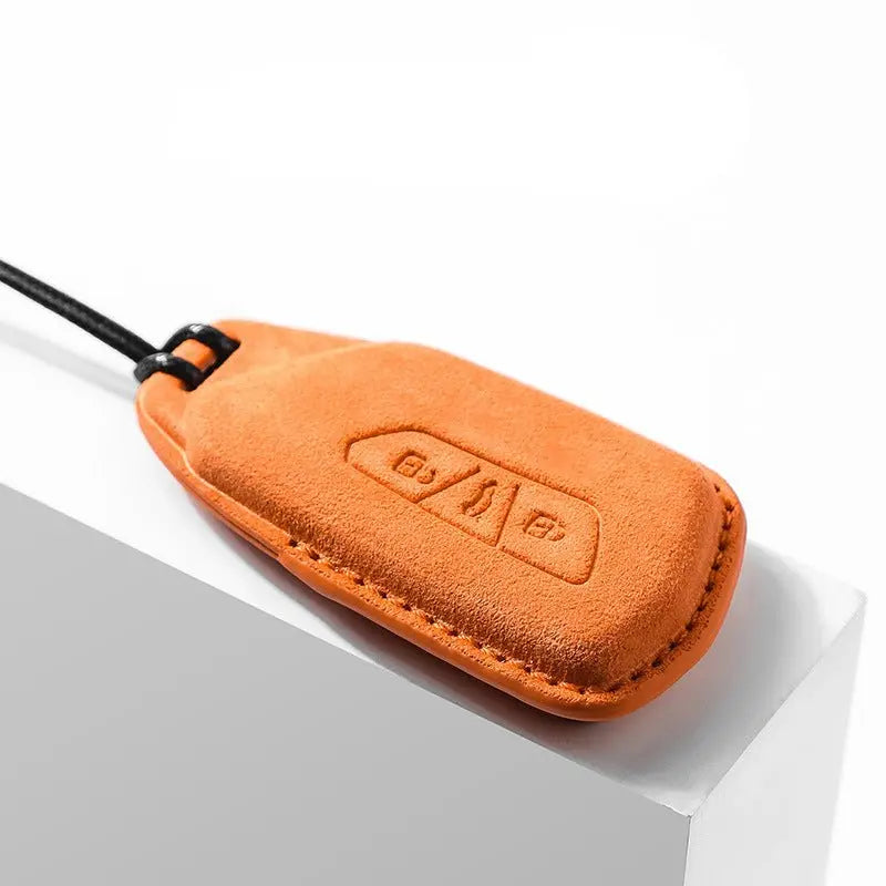 Volkswagen Alcantara suede key fob cover, view 4