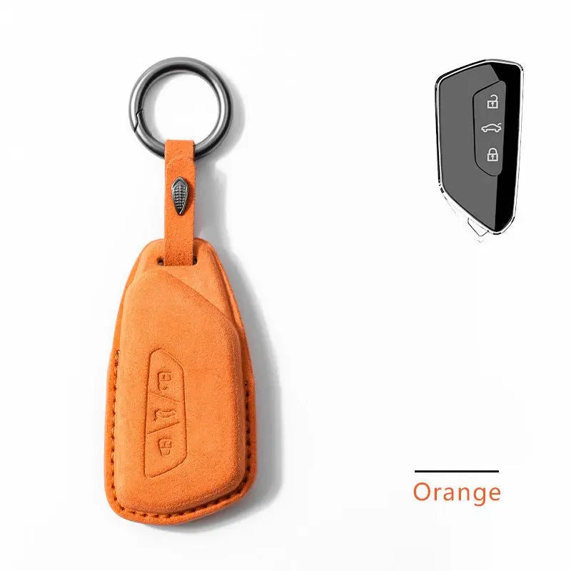 Volkswagen Alcantara suede key fob cover, view 5