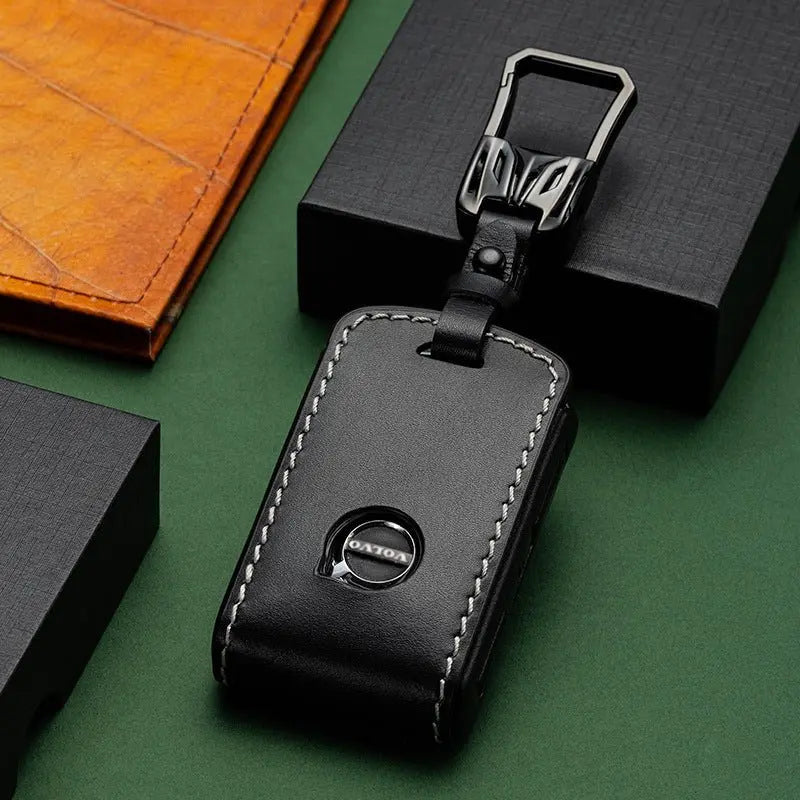 Volvo leather key fob cover, view 4